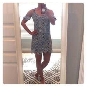 Lush Cold Shoulder Lace Dress